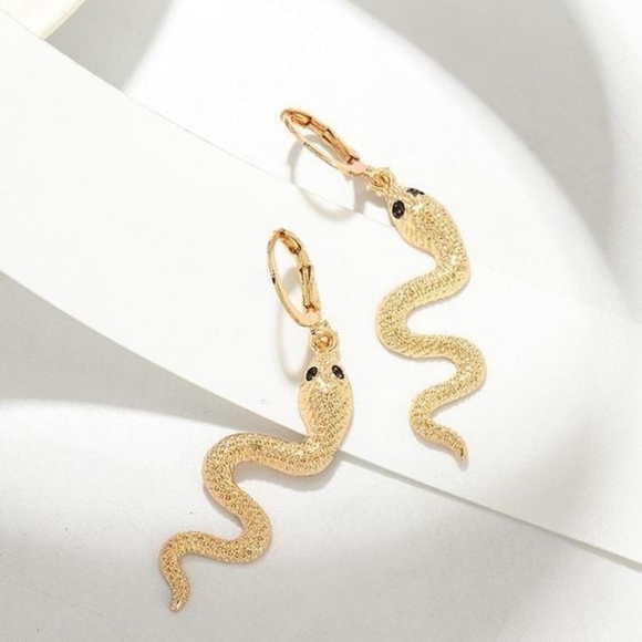 Snake metal earrings - Picture 1 of 4